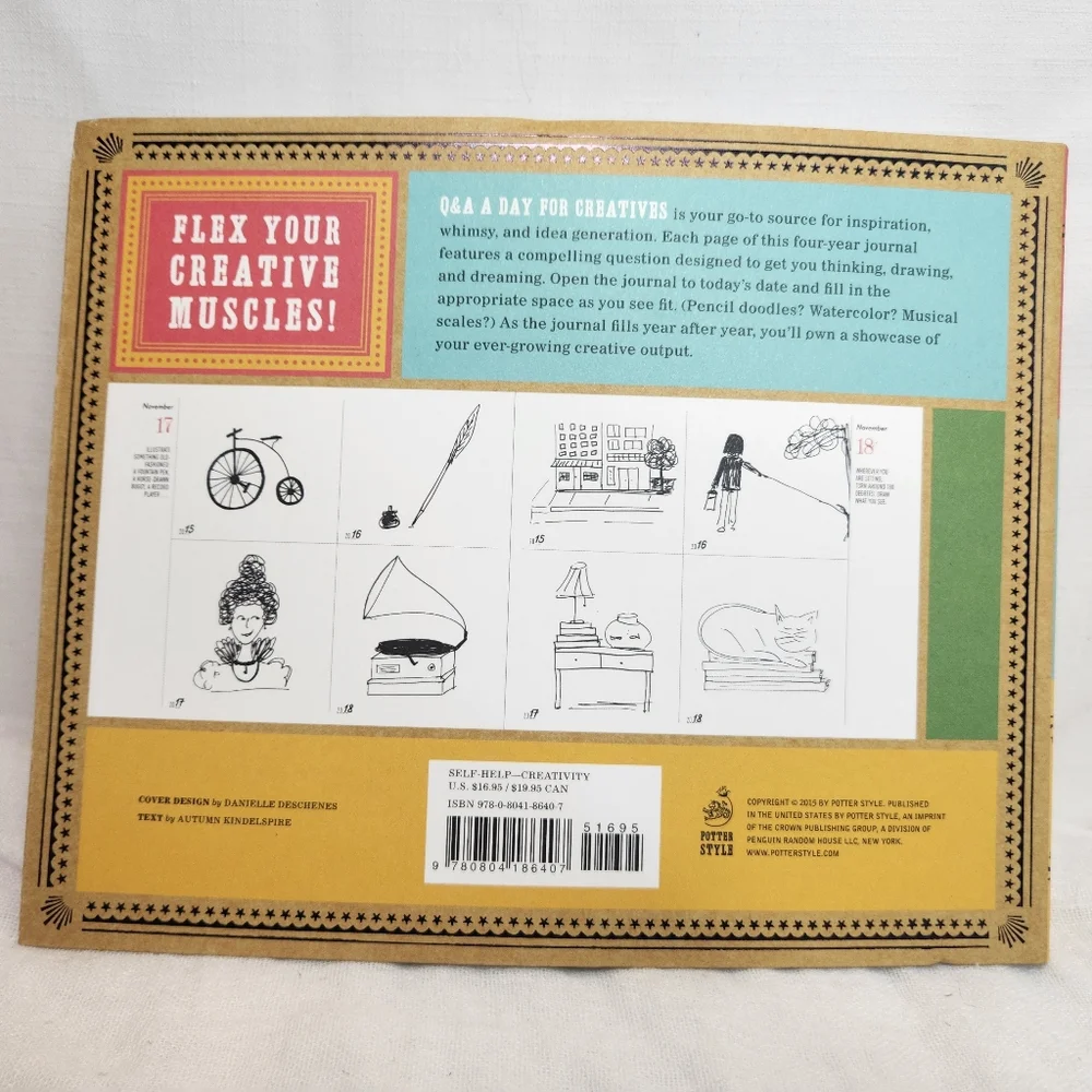 Q&A a Day Creative Journal 365 Days Diary And Sketch Book